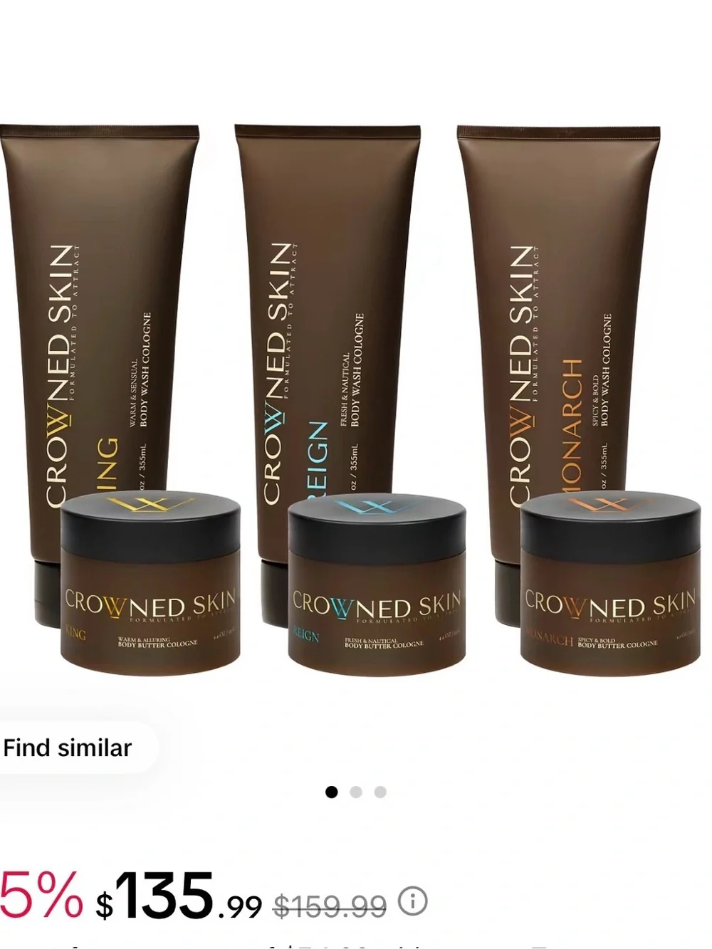 Crowned Skin Men’s Grooming Moisturizer Set - Brown